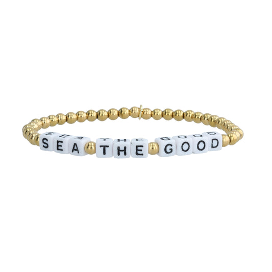 Sea The Good Gold Beaded Bracelet