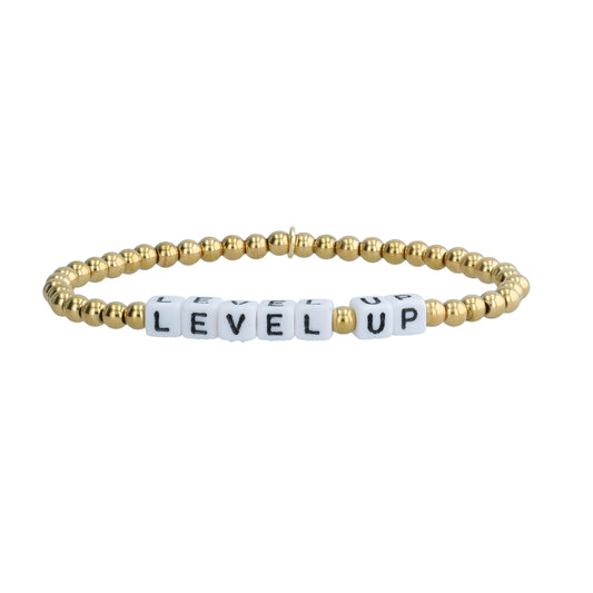 Level Up Gold Beaded Bracelet